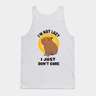 I'm not lazy I just don't care Capybara Tank Top